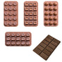 5-Piece Silicone Chocolate Mold Set - Food-Grade, Easy Release, Heat-Resistant Baking Molds for Chocolate, V888-ELOSUNG48227