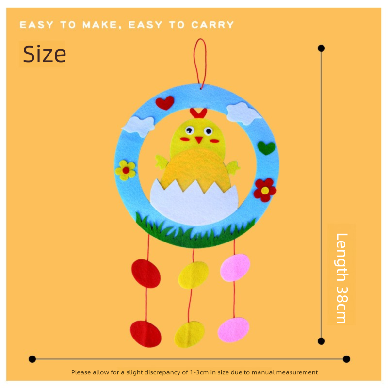 Rabbit 3-Piece Easter Kids Craft Decoration Set - DIY Hanging Ornaments for Preschool Activities and Holiday V888-ELOSUNG48246