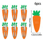 Carrot 18-Piece Easter Cutlery Holders Set - 3 Identical Sets of 6, Festive Tableware Decor for Holiday V888-ELOSUNG48253