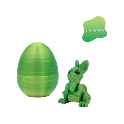 3-Piece Green gradient Easter Surprise Egg Set - Identical Interactive Figurines with Hinged Shell, V888-ELOSUNG48256
