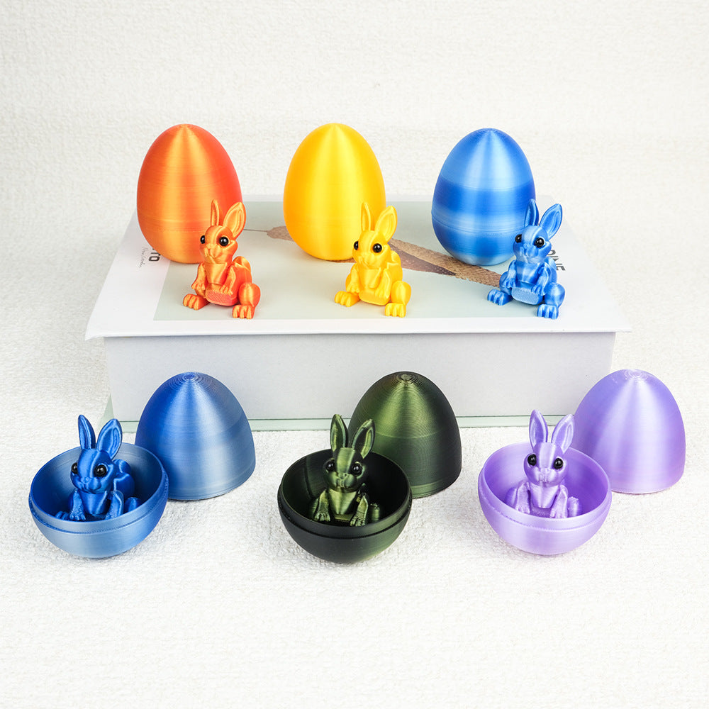 3-Piece Green gradient Easter Surprise Egg Set - Identical Interactive Figurines with Hinged Shell, V888-ELOSUNG48256