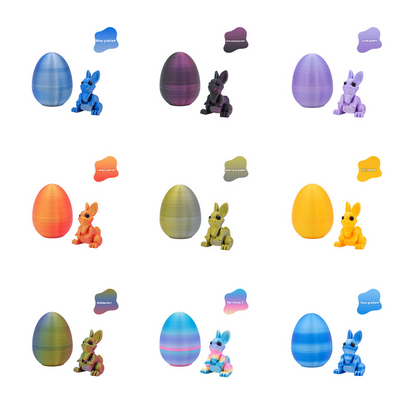 3-Piece Green gradient Easter Surprise Egg Set - Identical Interactive Figurines with Hinged Shell, V888-ELOSUNG48256