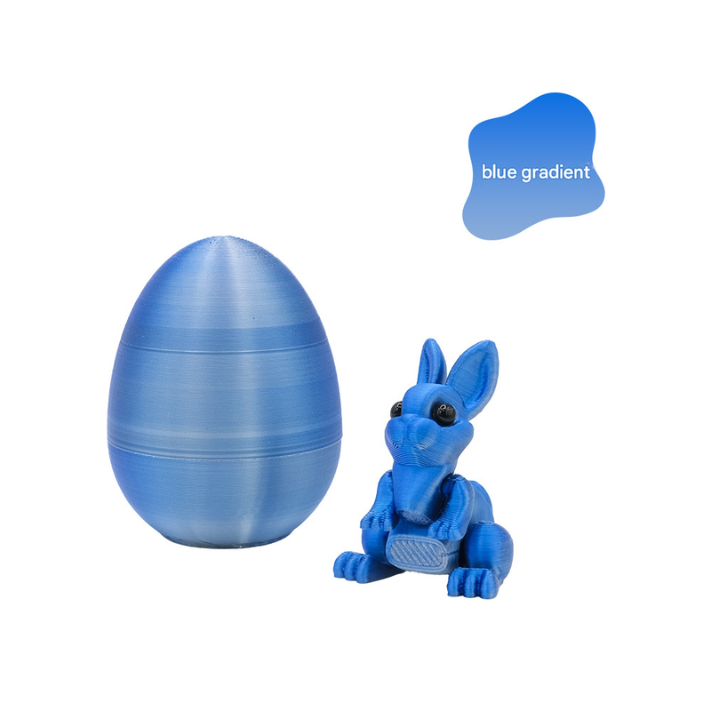 3-Piece Deep blue gradient Easter Surprise Egg Set - Identical Interactive Figurines with Hinged Shell, V888-ELOSUNG48257