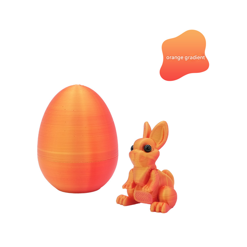 3-Piece Gradual transition to orange-yellow Easter Surprise Egg Set - Identical Interactive Figurines with V888-ELOSUNG48258