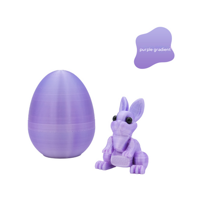 3-Piece Purple gradient Easter Surprise Egg Set - Identical Interactive Figurines with Hinged Shell, V888-ELOSUNG48260