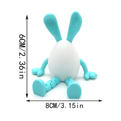 3-Piece Red and black gradient Easter Figurine Set - Identical Poseable Egg-Shaped Toys for Holiday Display V888-ELOSUNG48268