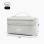 Beige Medium Double-Layer Medicine Organizer - Portable First Aid Storage Case with Multiple Compartments for V888-ELOSUNG48284
