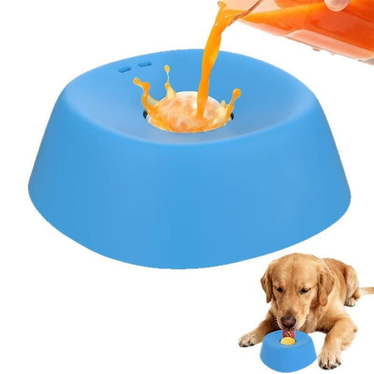 Black bowl and white ball Slow Feeding Dog Bowl with Built-In Rolling Ball - Anti-Spill Pet Lick Dish for V888-ELOSUNG48303