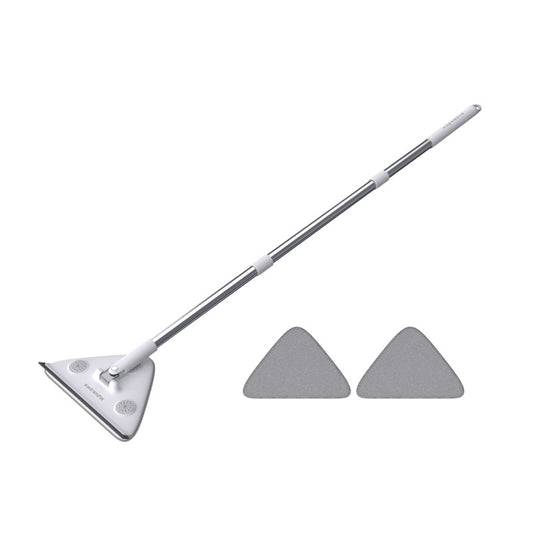 5-Pack Window Cleaning Tool - Extendable Rod + 25cm Triangular Head + 2 Cleaning Cloths for Ceiling, Glass & V888-ELOSUNG48319