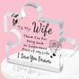 Interlocking Puzzle-Shaped Desktop Decor - 10.5cm Square Display Piece for Home or Gifting(Wife) V888-ELOSUNG48358