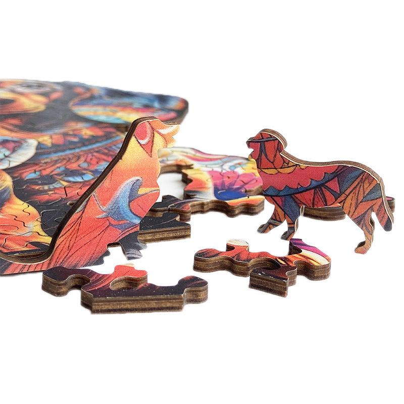 Irregular-Shaped Puzzle - A3 Size (33x43cm), 210-Piece Design, 4mm Thickness, Compact Packaging(A mother and V888-ELOSUNG48385
