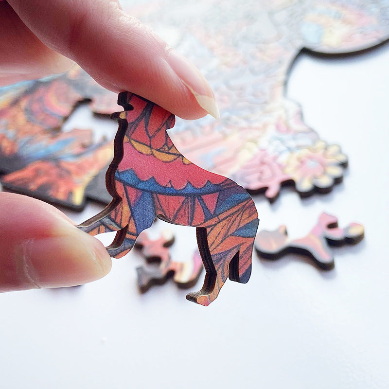 Irregular-Shaped Puzzle - A3 Size (33x43cm), 210-Piece Design, 4mm Thickness, Compact Packaging(A mother and V888-ELOSUNG48385