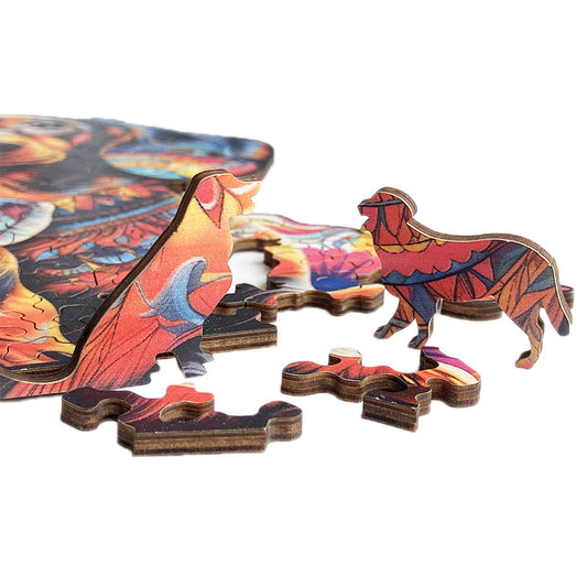 Irregular-Shaped Puzzle - A3 Size (33x43cm), 210-Piece Design, 4mm Thickness, Compact Packaging(Petal Teddy) V888-ELOSUNG48393