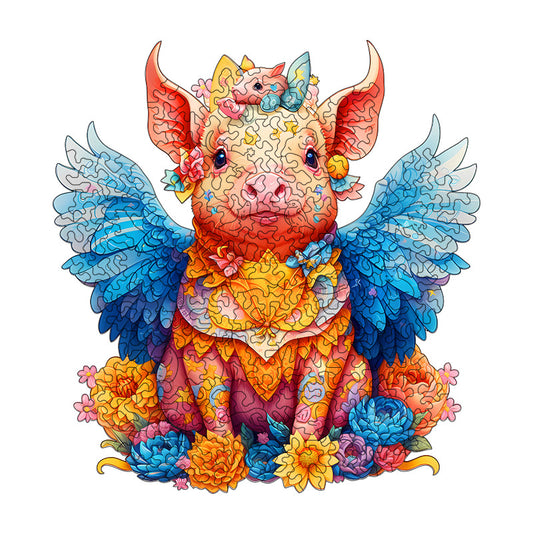 Irregular-Shaped Puzzle - A3 Size (33x43cm), 210-Piece Design, 4mm Thickness, Compact Packaging(Fliggy Angel) V888-ELOSUNG48394