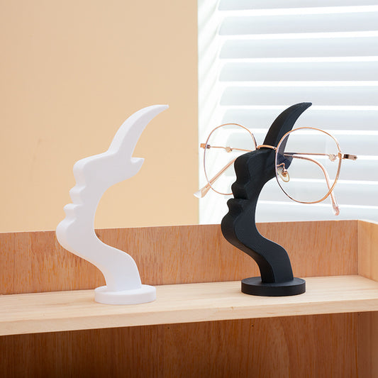 2-Pack Black Desktop Eyeglass Holder - Minimalist Design for Home or Office, Stable Display Stand with V888-ELOSUNG48395