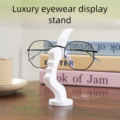 Black and white two pieces Desktop Eyeglass Holder - Minimalist Design for Home or Office, Stable Display V888-ELOSUNG48397