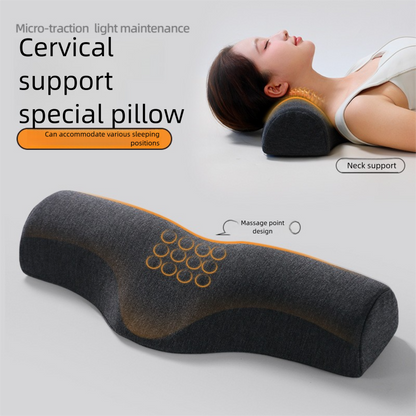 Light gray Cervical Support Pillow - Memory Foam Core with Ergonomic Design for Neck Pain Relief and Deep V888-ELOSUNG48403