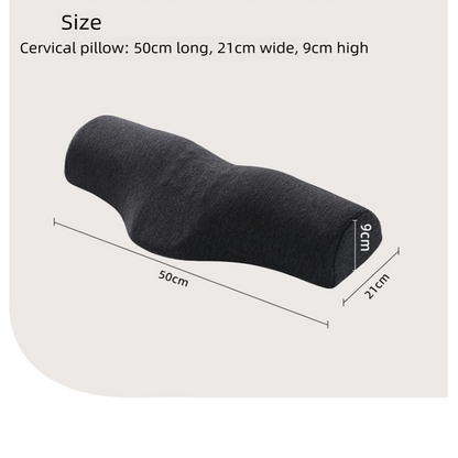 Light gray Cervical Support Pillow - Memory Foam Core with Ergonomic Design for Neck Pain Relief and Deep V888-ELOSUNG48403