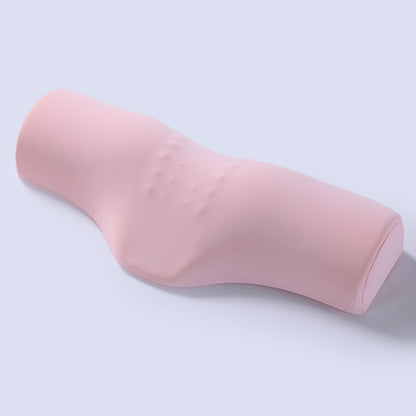 Pink Cervical Support Pillow - Memory Foam Core with Ergonomic Design for Neck Pain Relief and Deep Sleep(Ice V888-ELOSUNG48407