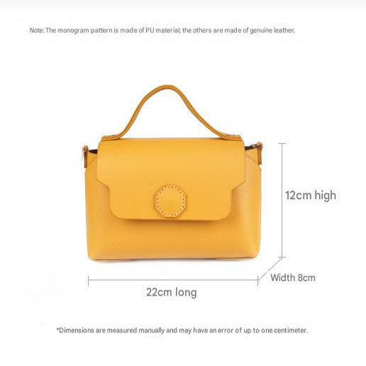 Red Leather Bag DIY Kit - Geometric Shoulder Bag Making Material Set with Pre-Punched Cowhide, Tools for Hand V888-ELOSUNG48424