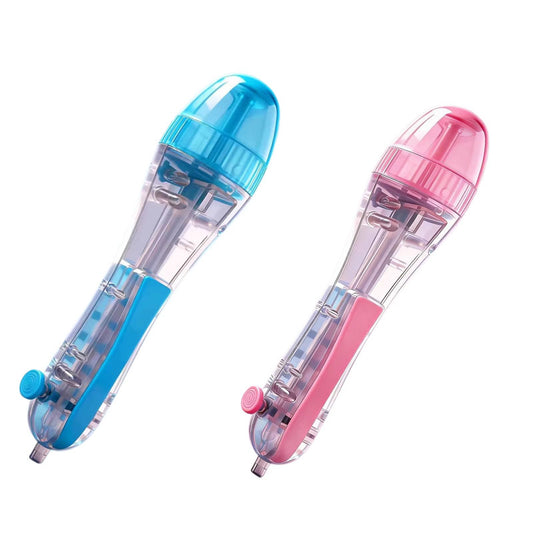 Pink and blue 2-piece set Press-Release Bead Pen for 2.6mm Pixel Art - DIY Craft Tool for Hama Beads and Fuse V888-ELOSUNG48449