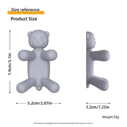 2-Pack Silicone Sponge Holder - Bear and Cat Shaped Dish Rack for Sink, Soap & Scrubber Storage V888-ELOSUNG48455
