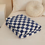 Blue and white checkered pattern Double-Sided Fleece Blanket - 150x200cm Machine Washable, No-Shedding V888-ELOSUNG48497