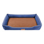 Blue Rectangular Pet Bed with Removable Cooling Mat - Durable 600D Oxford Fabric Dog & Cat Bed, High-Rebound V888-ELOSUNG48566
