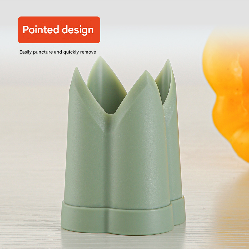 2-Pack ABS Vegetable Core Remover - White & Green, Dual Inner Channel Design, Stackable Kitchen Tool for V888-ELOSUNG48578