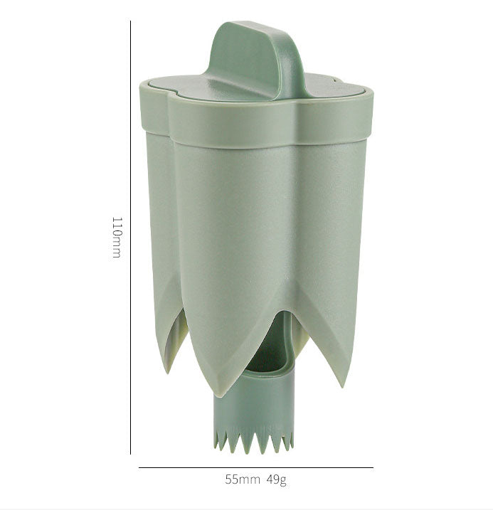 2-Pack ABS Vegetable Core Remover - White & Green, Dual Inner Channel Design, Stackable Kitchen Tool for V888-ELOSUNG48578