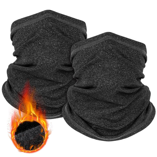 Black and gray Multi-Functional Thermal Neck Gaiter - Windproof, Stretchable Face & Head Cover for Skiing, V888-ELOSUNG48581