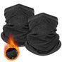 Black and gray Multi-Functional Thermal Neck Gaiter - Windproof, Stretchable Face & Head Cover for Skiing, V888-ELOSUNG48581
