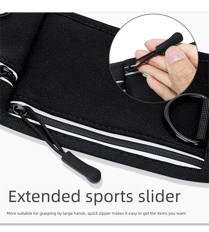 Grey Shock-Absorbing Running & Dog Walking Belt - Integrated Waist Pack with Retractable Traction Rope and V888-ELOSUNG48585