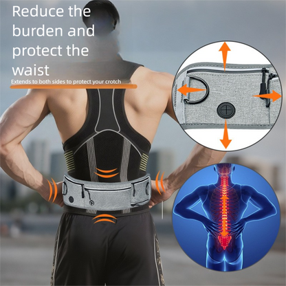 Pink Shock-Absorbing Running & Dog Walking Belt - Integrated Waist Pack with Retractable Traction Rope and V888-ELOSUNG48586