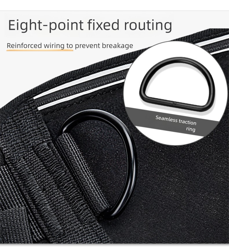 Blue Shock-Absorbing Running & Dog Walking Belt - Integrated Waist Pack with Retractable Traction Rope and V888-ELOSUNG48587