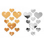 2-Pack Heart-Shaped Acrylic Mirror Wall Decals - Multi-Size Set (Max ~10.5cm), Silver & Gold Finish, V888-ELOSUNG48594