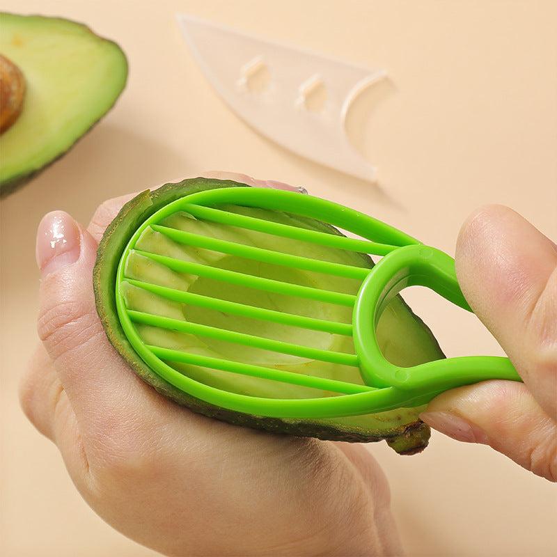 5-Pack Green Multi-Function Fruit Cutter Set - Precision Avocado Slicer with Integrated Pit Remover & Even V888-ELOSUNG48595