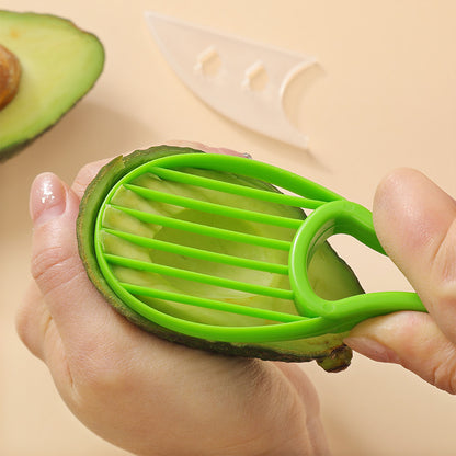5-Pack Green Multi-Function Fruit Cutter Set - Precision Avocado Slicer with Integrated Pit Remover & Even V888-ELOSUNG48595