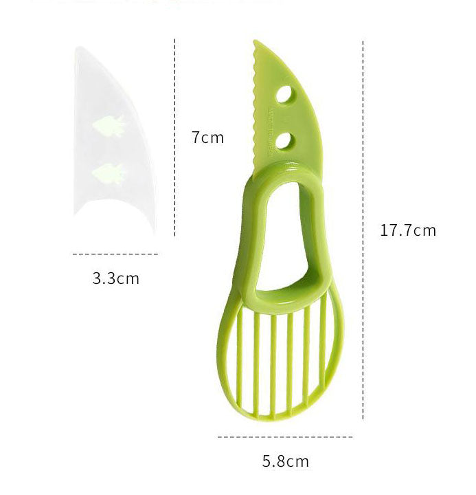 5-Pack Green Multi-Function Fruit Cutter Set - Precision Avocado Slicer with Integrated Pit Remover & Even V888-ELOSUNG48595