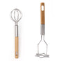 2-Piece Kitchen Tool Set: Mini Whisk + Star-Shaped Potato Masher - Compact for Egg Beating & Mashing V888-ELOSUNG48596