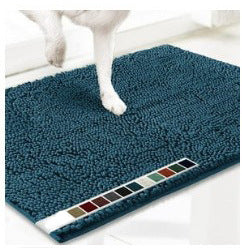 Atlantic Blue 50x80 cm Extra-Thick Chenille Floor Mat for Bathrooms and Pet Use - High-Density Absorbent, V888-ELOSUNG48614