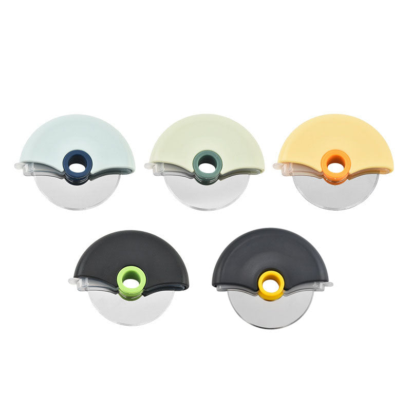 5-Pack Round Wheel Pizza Cutter Set with Protective Covers, Detachable Stainless Steel Pie Cutter, Easy Clean V888-ELOSUNG48646