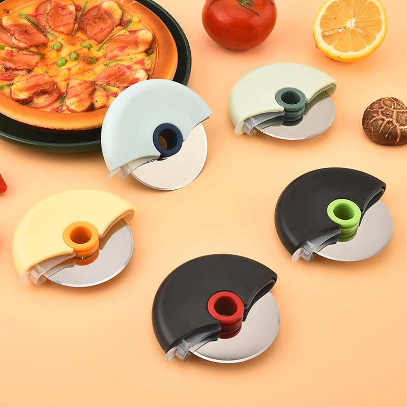 5-Pack Round Wheel Pizza Cutter Set with Protective Covers, Detachable Stainless Steel Pie Cutter, Easy Clean V888-ELOSUNG48646