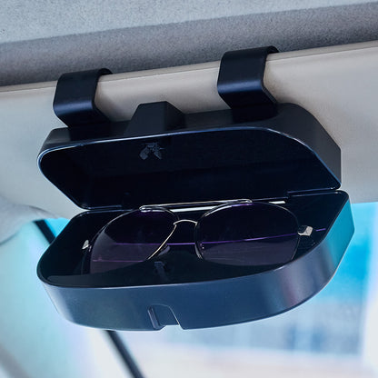 Black Universal Car Sun Visor Glasses Case, No-Damage Installation Sunglasses Holder, Protective Eyewear V888-ELOSUNG48649