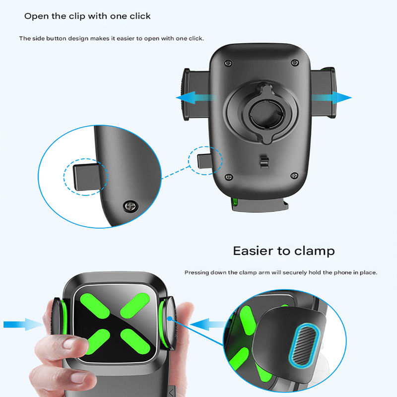 2-Pack Grey Universal Car Sun Visor Phone Mount with 360 degrees Rotation, Adjustable Clamp for 4.7-7 Inch V888-ELOSUNG48662