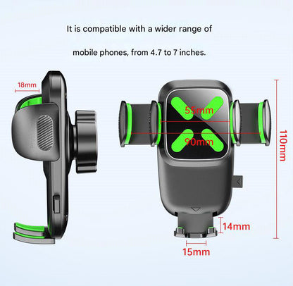 2-Pack Green Universal Car Sun Visor Phone Mount with 360 degrees Rotation, Adjustable Clamp for 4.7-7 Inch V888-ELOSUNG48663