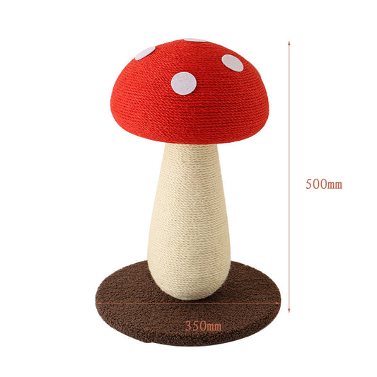 Red Mushroom Cat Tree with Sisal Scratching Post - Large Vertical Cat Climber, Durable Scratch-Resistant V888-ELOSUNG48681