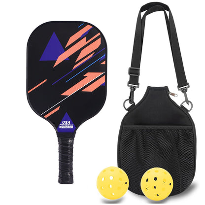 Professional Carbon Fiber Pickleball Paddle Set with Advanced Polymer Core - Includes Outdoor Balls & V888-ELOSUNG48700