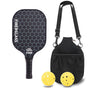 Professional Carbon Fiber Pickleball Paddle Set with Advanced Polymer Core - Includes Outdoor Balls & V888-ELOSUNG48702