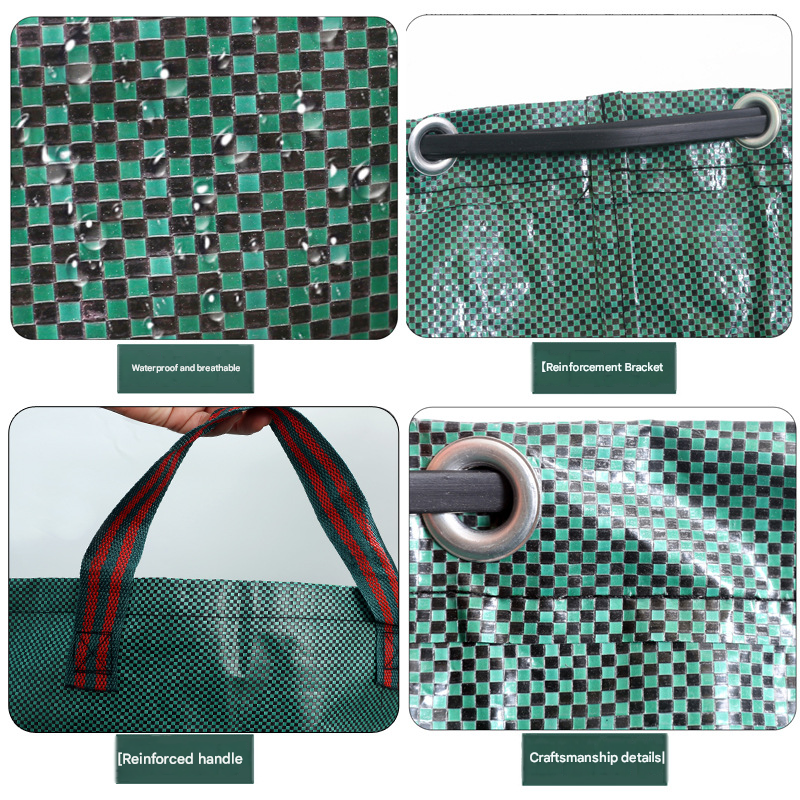 Heavy-Duty Pop-Up Garden Leaf Bag - Large Capacity PP Woven Collection Sack for Leaves, Weeds, Branches & V888-ELOSUNG48710